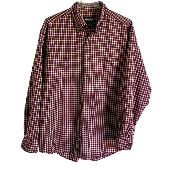 Eddie Bauer Long Sleeve Cotton Button Down Shirt Men's Large - Picture 1 of 8